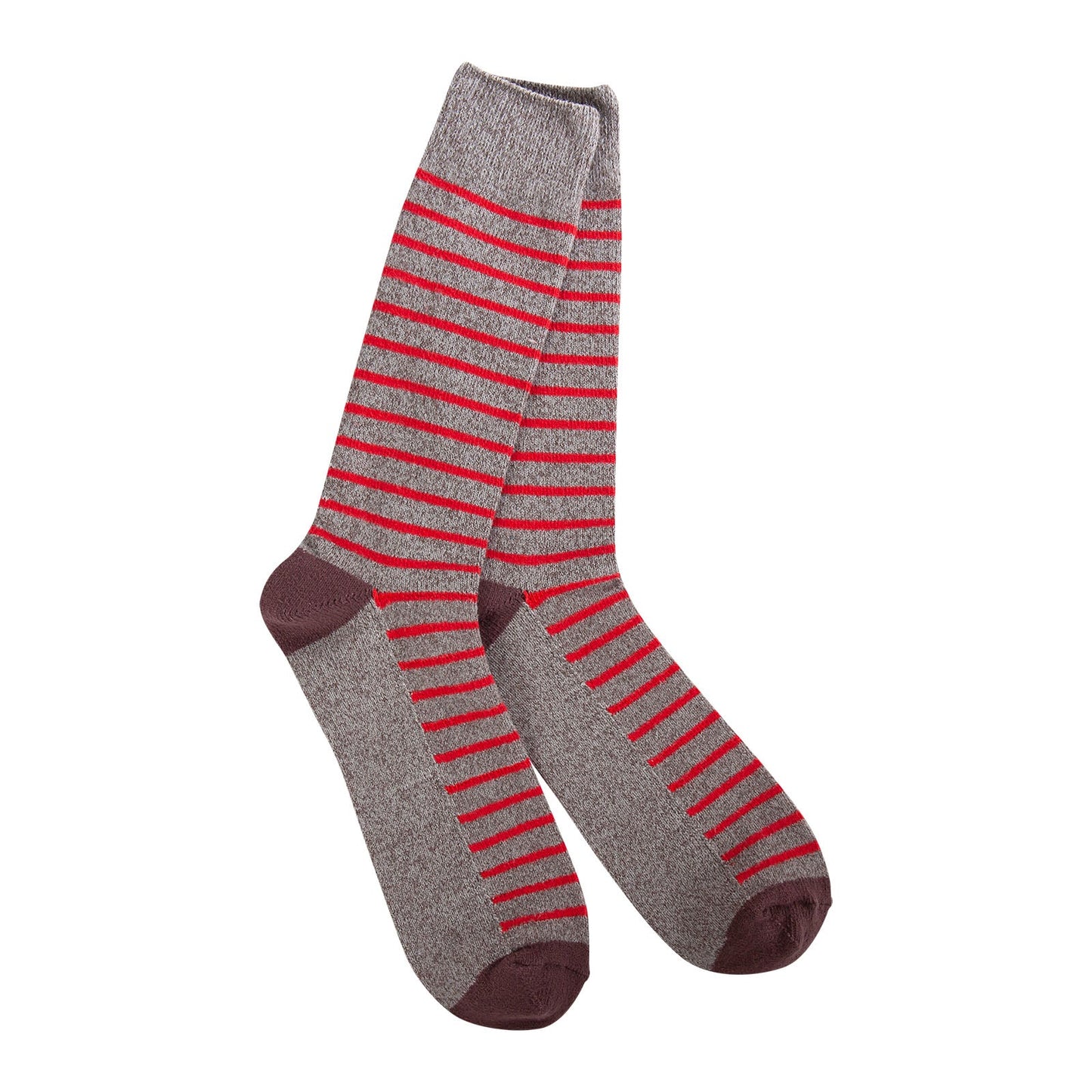 World's Softest Striped Crew Sock for men - Smokey Grey