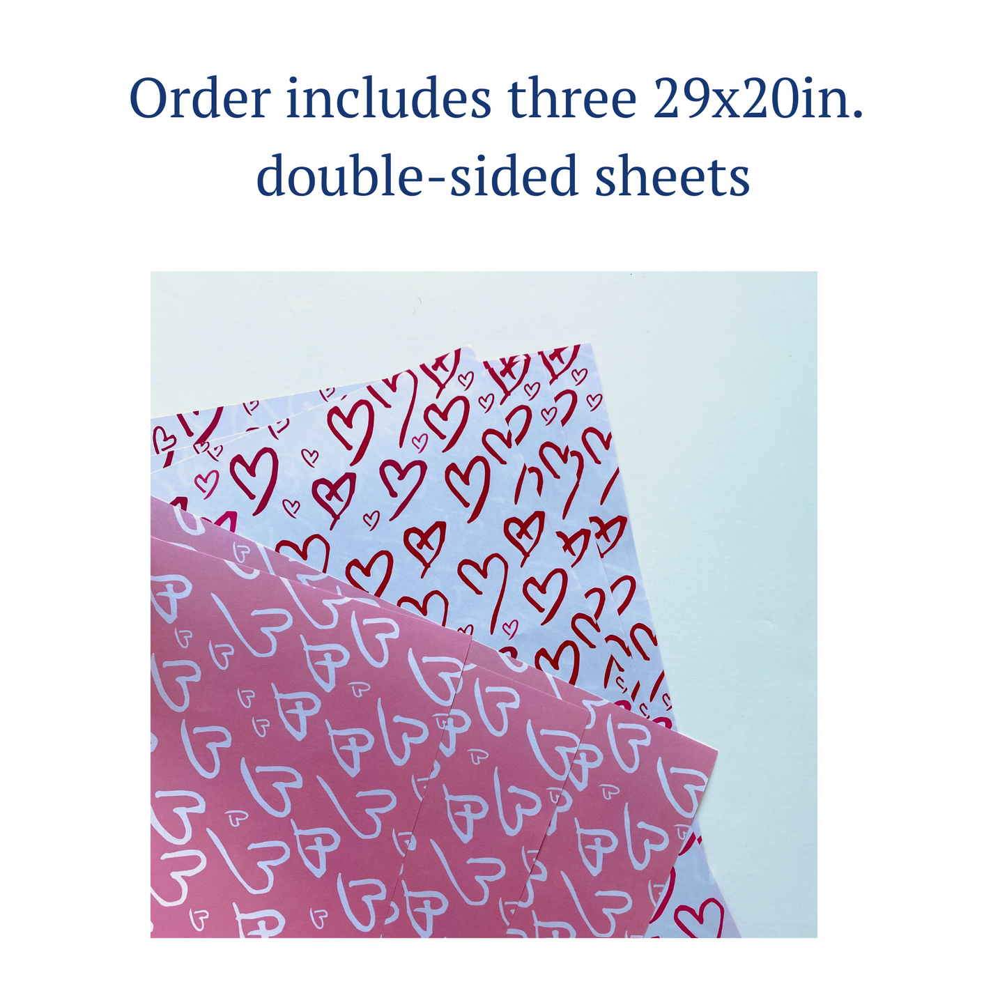 Pink Hearts Wrapping Paper