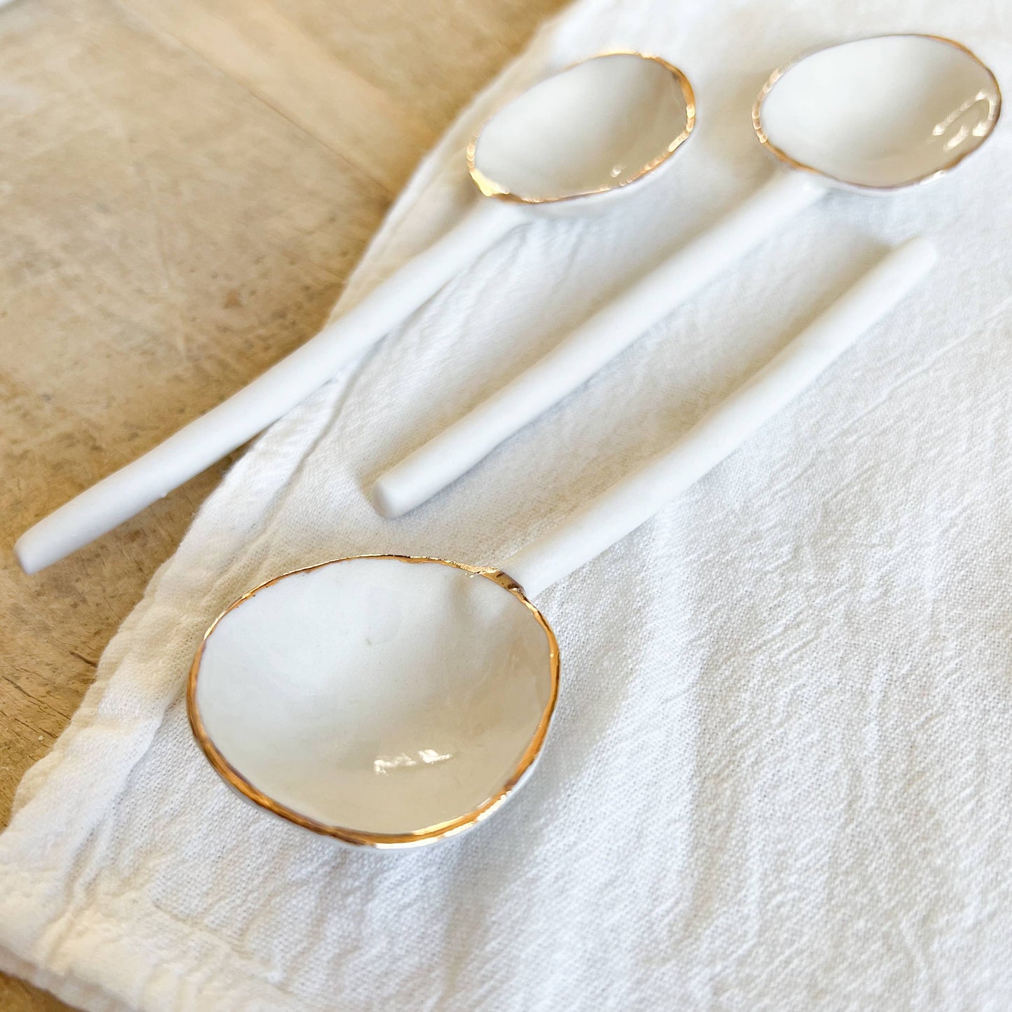 Porcelain Gold-Edged Spoon