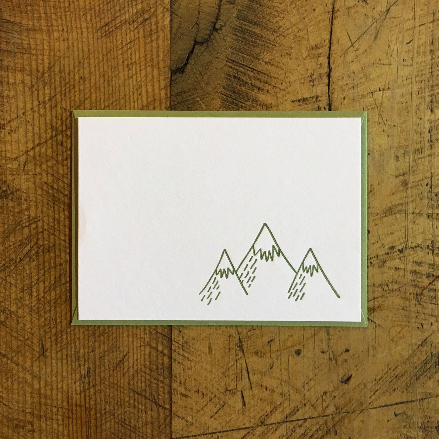 Handcrafted Snowcapped Mountains Mini Gift Card Enclosure