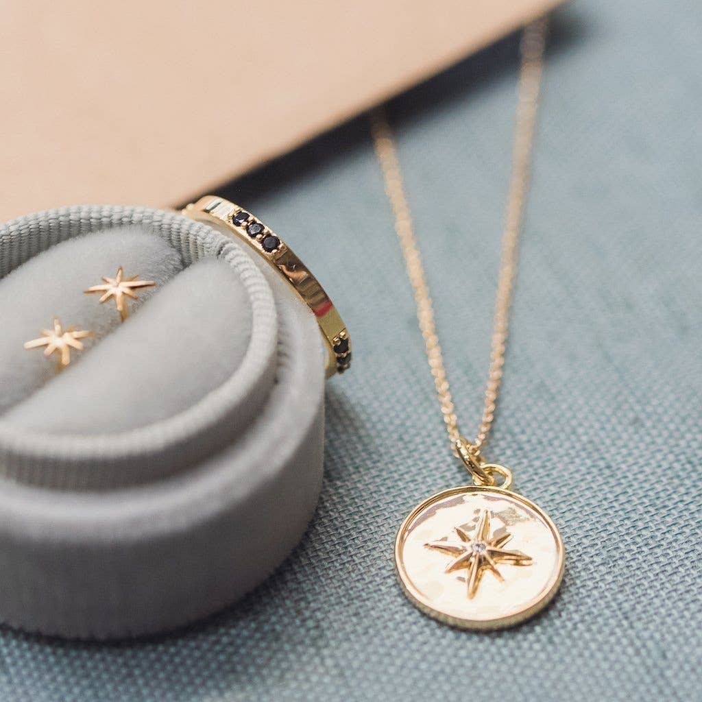 Starburst Gold Pendant Necklace