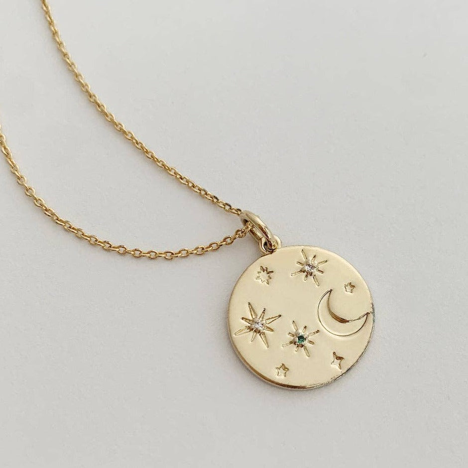 Stargazer Gold Pendant Necklace