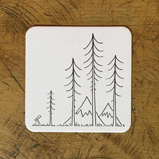 Handcrafted Letterpress Nature Scene Coasters - Set of 6