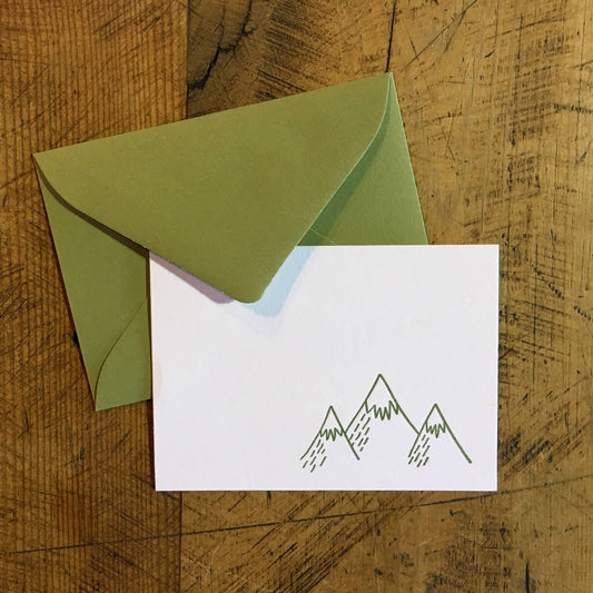 Handcrafted Snowcapped Mountains Mini Gift Card Enclosure