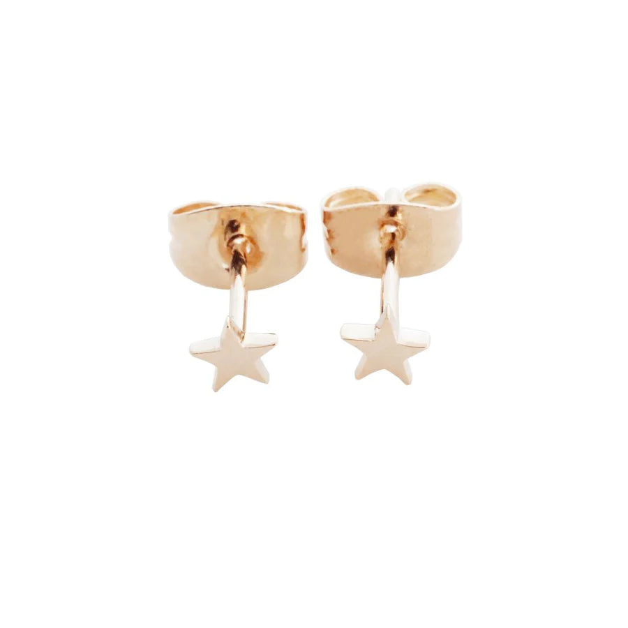 Star Rose Gold Stud Earrings