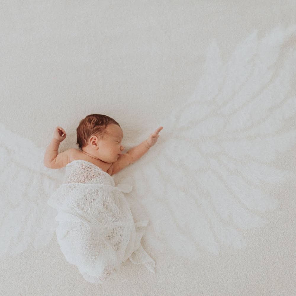 Ivory Angel Wings Blanket (small)