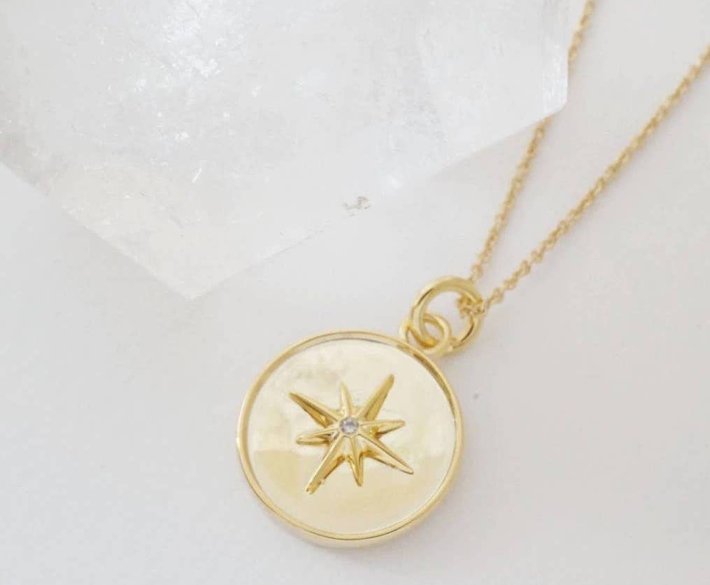 Starburst Gold Pendant Necklace