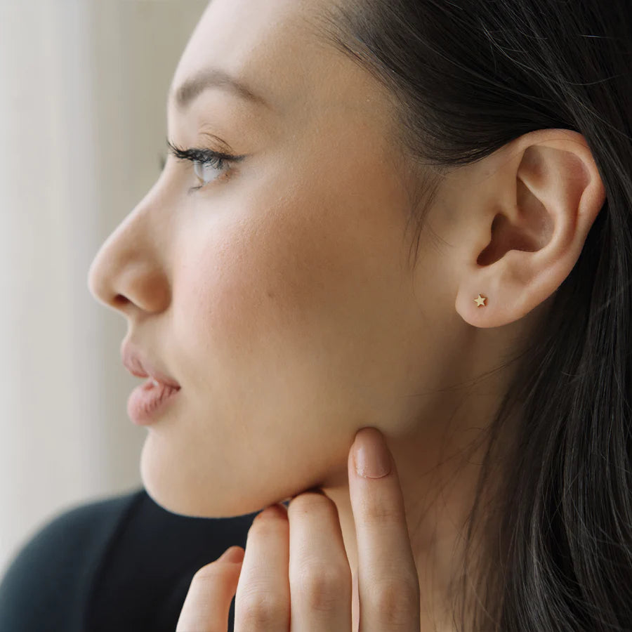 Star Rose Gold Stud Earrings