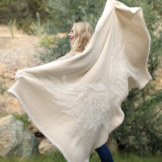 Ivory Winged Blanket (large)