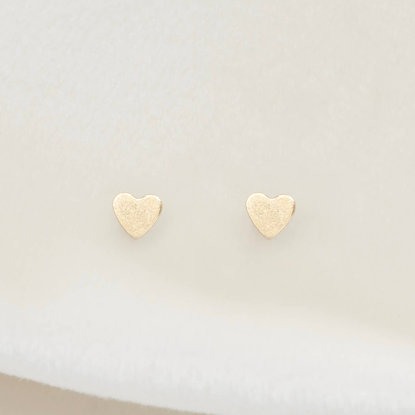 Gold Heart Studs