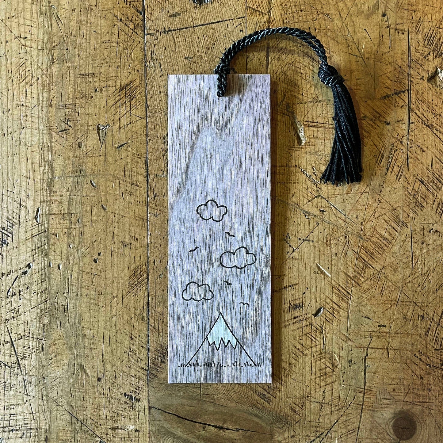 Handcrafted Snowcapped Mountain Bookmark