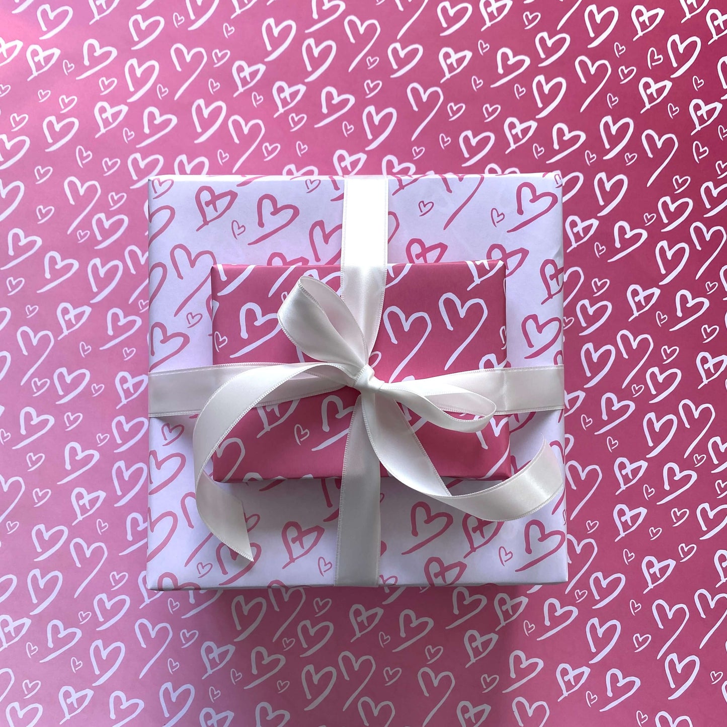 Pink Hearts Wrapping Paper
